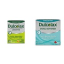 Dulcolax Stimulant Laxative Tablets (100 Count) Gentle Overnight Constipation Relief, Bisacodyl 5mg & Stool Softener Laxative Liquid Gel Capsules (50ct) Gentle Relief, Docusate Sodium 100mg