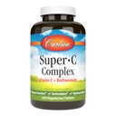 Carlson - Super-C Complex, Vitamin C + Bioflavonoids, Immune Function & Optimal Wellness, Antioxidant, 250 Vegetarian Tablets