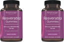 Reserveage Beauty-Resveratrol Gummies 100 mg, Antioksidants Papildinājums sirds veselībai, Antioksidants Papildinājums Atbalsta veselīgu novecošanu, Vegan - 2 Pack