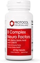 PROTOCOLO PARA EQUIPAMENTO DE VIDA B Fatores neuro complexos - com vitamina C, ácido alfa-lipóico, CoQ10, e mais - 60 tampas de Veg