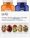 Gulp Ultimate Multivitamin dla kobiet - AM PM Suplementy dla Naturalnej Energii, Immunitet, Gut Zdrowie i Sen 124; Probiotyki, Witamina D, Biotin, B12, Grzyby, Omega 3 & Więcej