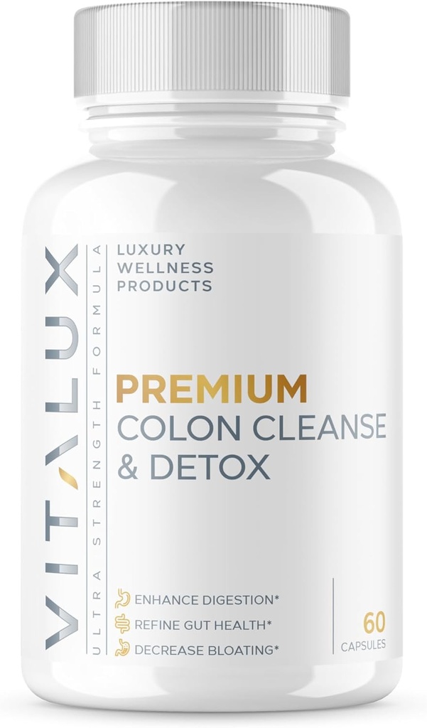 VITALUX #1 Classificado Premium Colón Cleanse & Detox Ou melhor Digestão, Gut Health, Diminuição de Bloating .