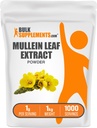 BulkSupplements.com Mullein Leaf ekstrakts - Verbascum Thapsus, Mullein papildinājums - Imūnsupling augu papildinājums - bez lipekļa, 1g per Serving, 1kg (2,2 mārciņas) (1. iepakojums)