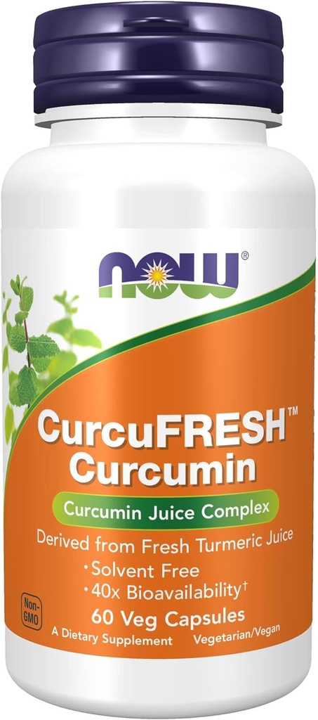 Hiện nay, thức ăn bổ sung, CurcuFRETM Curcucumin, từ nước hoa tươi, Curcumin Juice, 60 Veg Capsules