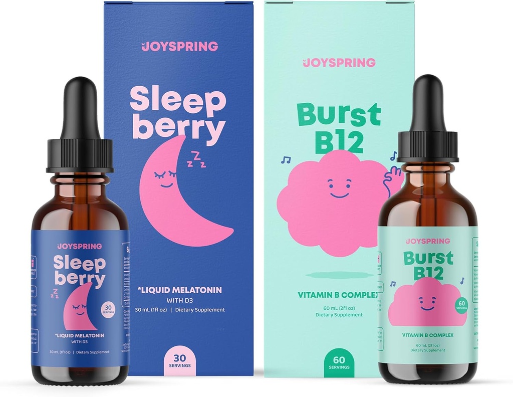 JoySpring Bundle - 儿童睡眠莓和维生素B复合液体