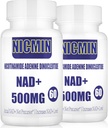 800MG Liposomal NAD+ with TMG 300MG, Actual NAD+ Supplement, Superior Absorption Boost NAD Plus for Cell Energy, Healthy Aging and Muscle Repair 120 Capsules (Pack of 2)