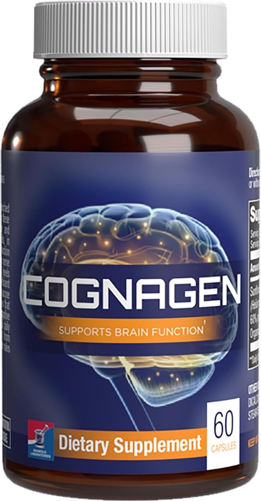 תוסף זיכרון cognagen לתמיכה במוח - קלינית פורמולה Ultra High Potency Phosphatidylserine תוסף - ויטמין המוח עבור זיכרון ומקד תמיכה - Non GMO & Soy חינם - 60 קפסולות