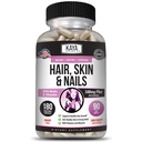 Kaya Naturals Hair Skin Nail Capsules BIOTIN Vitamin D Vitamin B-12 A Folic Acid Support, Hair Support Vitamin Supplement - 180 Count