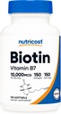 Nutricost Biotin (10.000mcg) 150 Softgels - Gluten Free, Non-GMO