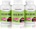 NaturalSlim Stress Relief Supplement - Stress Defender, High Cortisol Reducer, Control Cravings, Schlaf &amp; Stoffwechsel Unterstützung mit Vitamin B5 Pantothenic Acid & L Tyrosine 180 Gemüse Kapseln 3 Pack