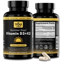 Vitamin D3 + K2 - Max Absorption, 5000 IU D3 & 100 mcg K2 MK-7 (Menaquinone-7) with BioPerine - Bone, Heart & Immune Support - Non-GMO, Gluten Free, Soy Free - 90 Capsules - Daily Supplement