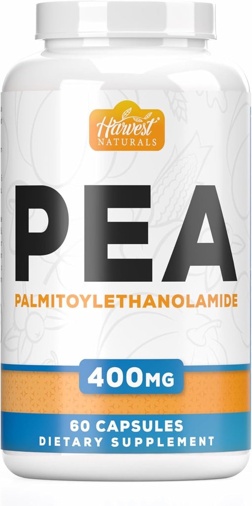 Capsules de Palmitoyléthanolamide : 400mg de pois 60 Pill Count Promote l'inflammation naturelle et la gestion de la douleur.