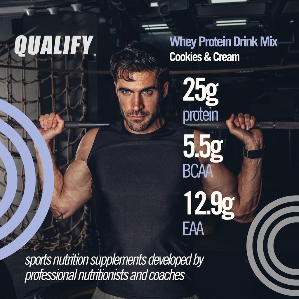 Cookies & Krem Protein Toz. Post Workout Recovery, Smoothie & Baking üçün 25g Protein Shake Toz. Gluten & Sugar Free, Yüksək Kosher, Amino Acids (5.5g BCAA, 2.7g Leucine), 23 Xidmət