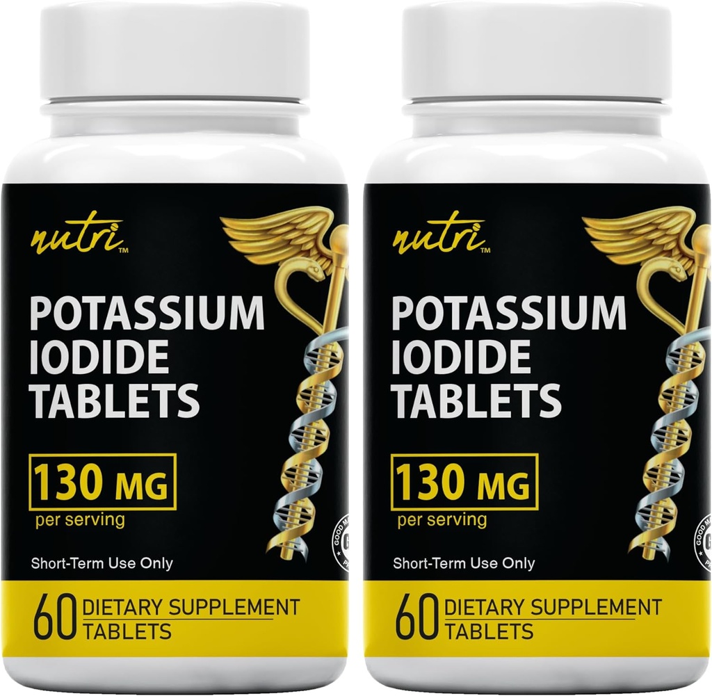 Nature's Fusions Kaaliumjodiidi tabletid (pakk 2) 130mg - 120 tabletti EXP 10/2032 - YODO Naciente - KI Pills - Yoduro de Potasio