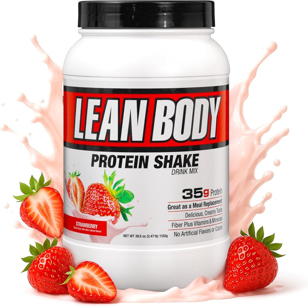 Labrada Nutrición Lean Body Hi-Protein Shake, Strawberry, 2.47-Pound Tub Strawberry PACKAGING MAY VARY