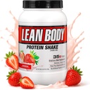 Labrada Ernæring Lean Body Hi-Protein Shake, Jordbær, 2.47-Pound Tub Jordbær emballasje KAN VARE