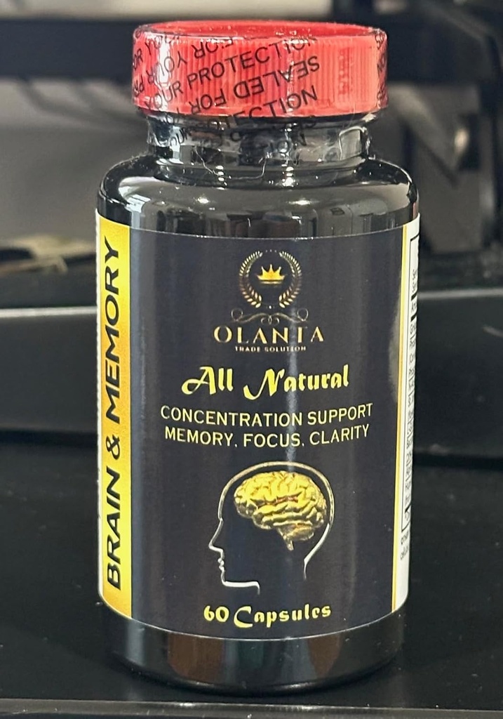 Beyin ve Memory Supplements - Immune Support, Support for Support Memory and Focus with Ginkgo Biloba Supplements, Supports Brain Function - 1 Şişe 60 Capsules