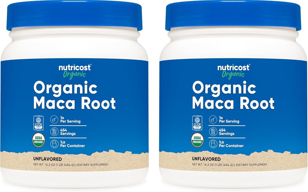 Nutricost Organic Maca Root Powder (1 LB) (2 opakowania)