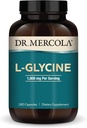 Dr. Mercola L-Glycine - Aids Production of Glutathion & Collageen - Supports Heart, Brain, Digestion, Metabolic & Immune Health - Non-GMO, Gluten-Free & Soy-Free - 180 Capsules (90 porties)