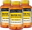 Mason Natural Water Pill с калий и калций - Подпомага баланса на течностите, помага за облекчаване на подуване и подуване, Natural Diuretic добавка, 90 таблетки (пакет от 3)