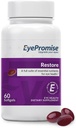 EyePromise Restore Eye Health Supplement - 60 Softgels, 30-Day Supply - Omega 3 täiendus Zeaxanthin, Lutein, Fish Oil, EPA, DHA ja vitamiinid silmade tervise jaoks