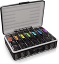 Viikoittain pilleri Organizer - suuri kapasiteetti säiliö päivittäin lääkkeitä - Ei-pilleri haltija tabletteja, kapselit, Softgels - Matkailu ystävällinen 7 päivää
