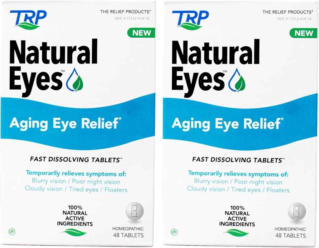 TRP Natural Eyes, Homeopathic Tablet, Gluten-Free, 48 ct (Pack of 2)