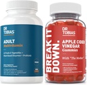 Dr. Tobias Adulto Multivamin & Apple Cider Vinagre Gummies, Suporta Energia, Imunidade & Gut Saúde, com 42 frutas & vegetais Plus Probióticos, Cludes A Mãe, Folato, B12