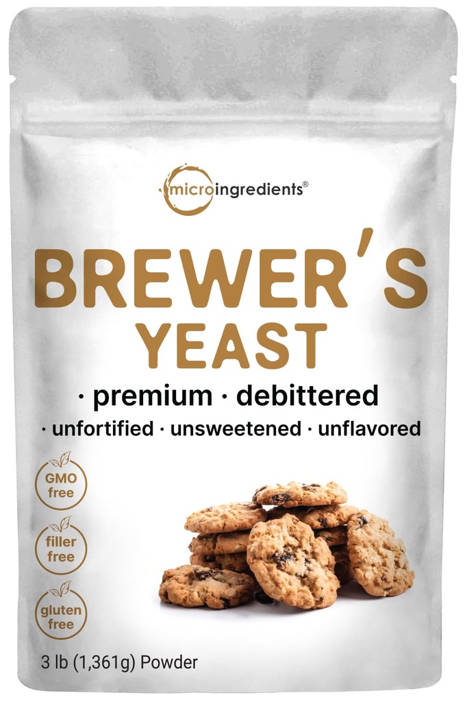 Brewers Yeast Powder for Lactation, 3lbs (90 Serveringer) | Debitert Brewers Yeast for amming støtte | Flott for Lactation informasjonskapsler & te | Rich Vitamin B Complex & Protein  Source Ikke-GMO