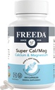 Freeda Super Cal / Mag - Kosher Vegan Bone Health Supplement - Supports Bone Strength, Nerve Function & Muscle Relaxation - Vegetáriánus kalcium Magnézium kapszula - Third-Party Tested - (100 kapszula)