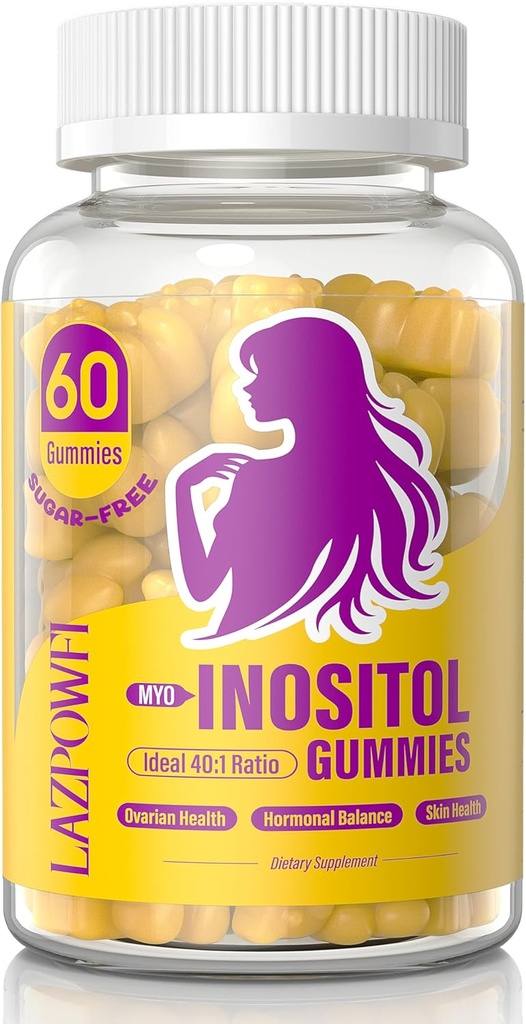 Myo-Inositol & D-Chiro Inositol, Vitamin D3,Magnesium Glycinate& 아연을 가진 Inositol Gummies - 이상 40:1 비율 - 30 일 공급 99