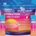 HydroMATE Electrolytes Powder Packets Pineapple Hydration Accelerator Low Sugar Party Favors for Recovery Tropical Piña Colada 16 Sticks