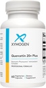 XYMOGEN Quercetin 20× Plus - Quercetin Suplementos - Complexo diário com vitamina C, N-Acetil-L-Cysteine & Nettles - Formulado para suporte respiratório - Vegan & Gluten-Free (60 Cápsulas)