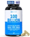 GOBIOTIX 100 Billion - Digestive Enzymes Supplement - Probiotikoak Multivitamin - Zuntz prebiotikoa nahasketa - 100 Billion CFU - Fruta eta Berdeak nahasketa - Vegan, Ez GMO - 30 kapsulak