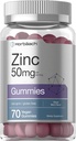 Horbäach Zink 50mg | 70 Gummies | Mixed Berry Flavor | Vegan, Non-GMO och Gluten Free Formel | Zink Citrate Dietary Supplement