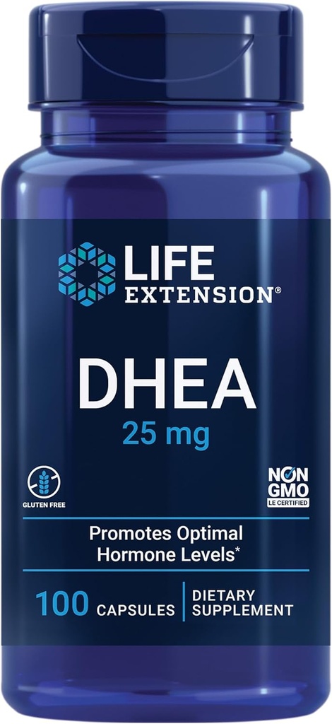Phần mở rộng Lithium 1000 mcg và DHEA 25 mg - Y tế não, chống lão hóa, kéo dài, bổ sung sức khỏe và tình dục Immune - 100 đếm mỗi