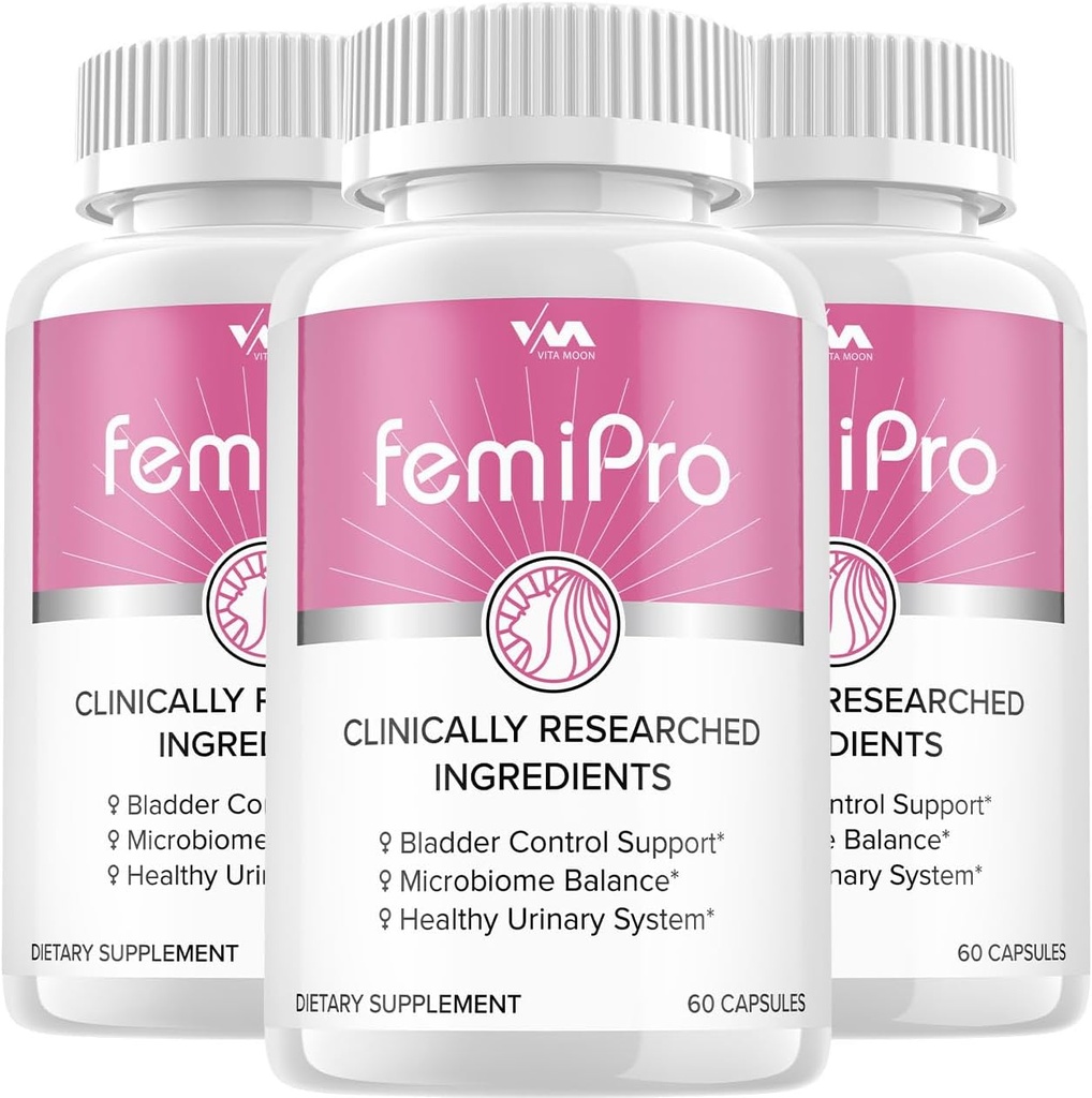 (3 balenia) Femi Probiotiká - FemiPro Advanced Formula Control Support Bladder, Microbome Balance, Healthy Urinary System, 180 kapsúl