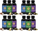 All-Natural Edible Oils, Mini Oil Sampler Set with Pure C60 ESS60, Immune Support and Joint Support supplement with Olive Oil, Avocado Oil &quot; MCT Coconut Oil, Set of 12, 2 Oz each