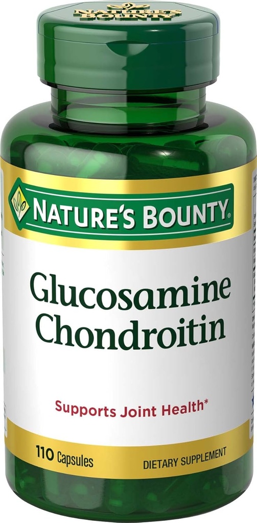 Naturaren Bounty Glucosamine Chondroitin pilula eta dieta osagarria, Laguntza Osasun bateratua, 110 kapsulak