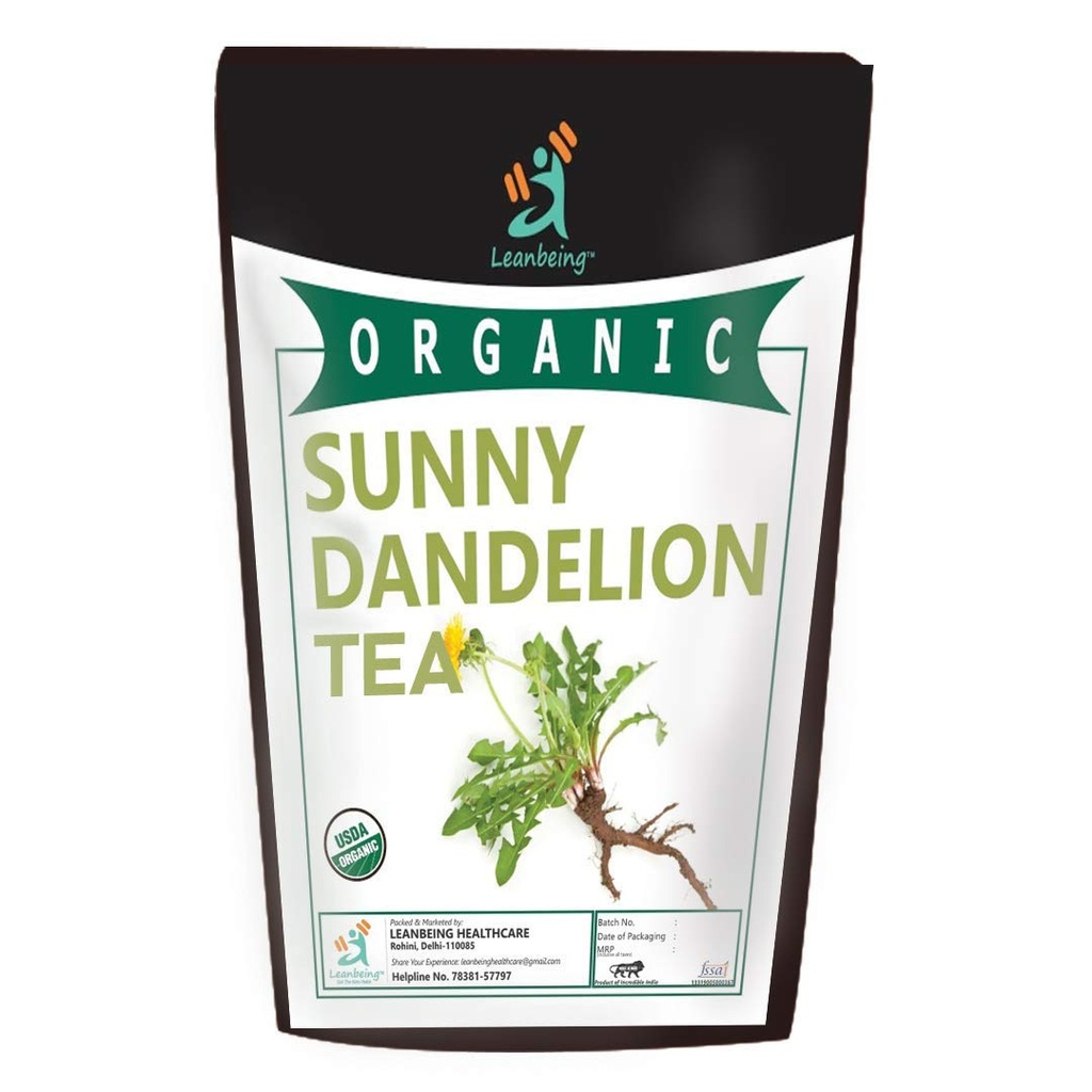 Astha Leanbeing Organic Dandelion Leaf & Root (100Gm) Билков чай за почистване на черния дроб, поддържа бъбречна функция и здраве