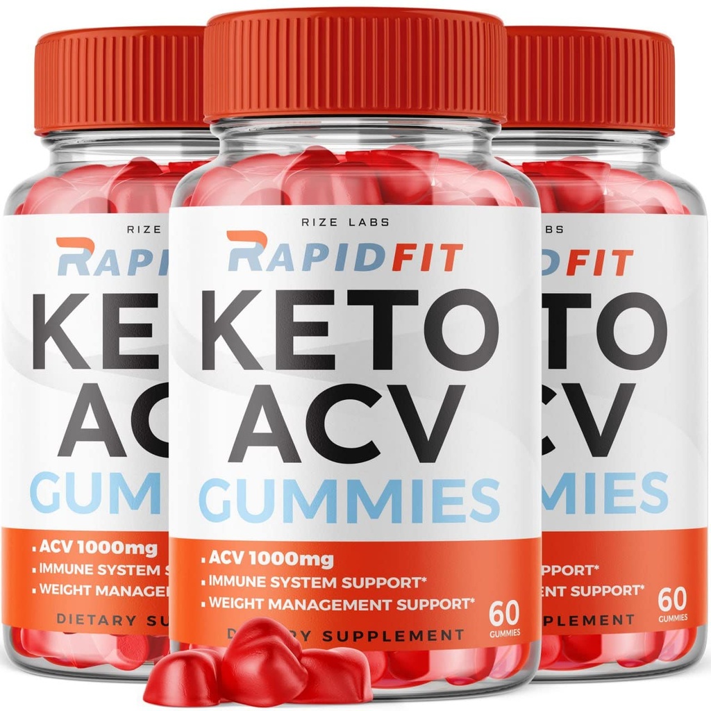 RapidFit Keto ACV Gummies for Advanced Weight Loss with Apple Cider Vinegar Supplement Helps in Reducing Belly Fat for Extra Strength (180 Gummies)