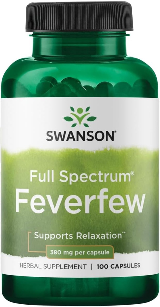 Swanson Feverfew 380 Milligrams 100 Capsules
