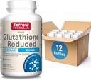 Jarrow Formulas Glutathione Reduced 500 mg- 120 Veggie Capsules- Intracellular Antioxidant- Quality Glutathione Supplements- Supports Recycling of Vitamins C & E- Non-GMO- Gluten Free- Vegan, 12 Packs
