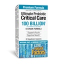 Natural Factors Ultimate Probiotic 100 Billion Live Cultures - Digestion Supplement with Prebiotic Fiber - Daily Supplement for Gut Health - 30 Vegetarian Capsules (30 Servings)