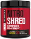 Jacked Factory NITROSURGE Shred Pre Workout Supplement - Energy Booster, Instant Strength Gains, Sharp Focus, Powerful Pumps - Nitric Oxide Booster & PreWorkout Powder - 30Sv, Blueberry Lemonade