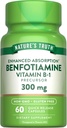 Natural Truth Benfotiamina | 300mg | 60 Conde | Non-GMO e Gluten Suplemento gratuíto | Vitamina B1 Precursor