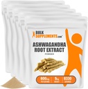 BulkSupplements.com Ashwagandha Root Extract Powder - Ashwagandha supplement, Ashwagandha Powder - from Ashwagandha Root - Vegan &apos; Gluten Free, 600mg per Serving, 5kg (11 lbs) (Pack of 5)