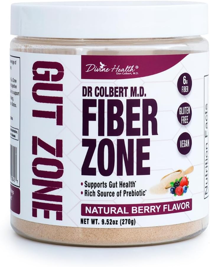 Dr. Colbert MD Fiber Zone Powder ; Berry Flavor 
