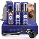 Beard Gift Kit - Oil,Wash, Conditioner, Roller (luzera: 0,25mm) Beard, Storage Bag,Mustache Opariak Ezarri senar-emazteen aita Men Him