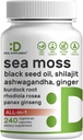 DEAL DOPOLNILO Irish Sea Moss 7000mg Per Serving, 240 Veggie kapsule – 14 Superfood Complex – 3000mg Black Seed Oil, 2000mg Ashwagandha, 600mg Ginger